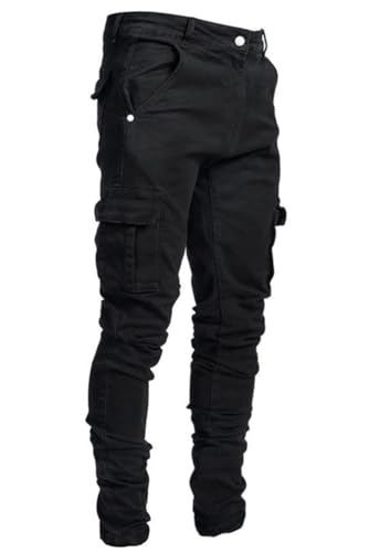 Men's Casual Stylish Straight Slim Fit Jeans Young Hiphop Skinny Denim Pants