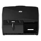 Tork Twin Bath Tissue Roll Dispenser for OptiCore, 11.06 x 7.18 x 8.81, Black (565728)