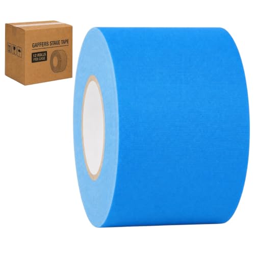 GGR Supplies CGT-80 Light Blue Gaffers Tape, 4in x 60yd, 12MIL, Pack of 12
