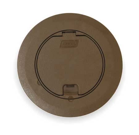 Floor Box Cover, Round, 6-3/4 in., Brown