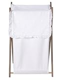 Sweet Jojo Designs Baby and Kids Clothes Laundry Hamper for White Eyelet Bedding Set