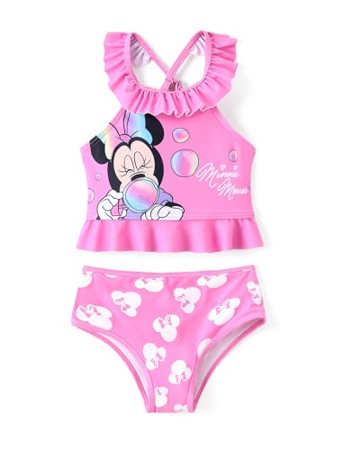 Image of Disney Elsa Princess Toddler Girls Two Piece Tankini Top and Bow Tie Bikini Bottom Beach Swimsuit Set