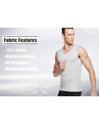 Galaxy by Harvic Single and 3-Pack Mens Heavy-Weight Ribbed Tank Tops4