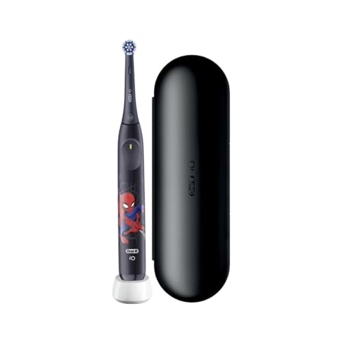 Oral-B iO Kids 6+ Marvel Spiderman Brosse à dents électrique, avec 1 brosse, 1 étui de voyage, minuterie musicale et 3 modes avec mode Super Sensitif...