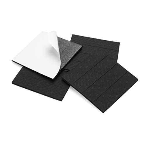 Image of Slipstick GorillaPads Non Slip Furniture Pads /Gripper Feet Floor Protectors (Set of 4) Premium 4 Inch Pre-Scored Square Self Adhesive Rubber Stoppers for Furniture Legs, Black, CB157