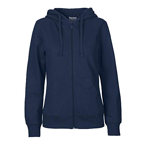 Neutral Damen Kapuzensweatjacke 'Zip Hoodie' aus 100% Bio- und Fairtrade-Baumwolle | Nachhaltig, Bequem und Vielseitig | Perfekt für Freizeit und Alltag | Navy, L