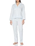 Women Pyjama long Seidensticker Damen Web lang Pyjamaset, blau, 36