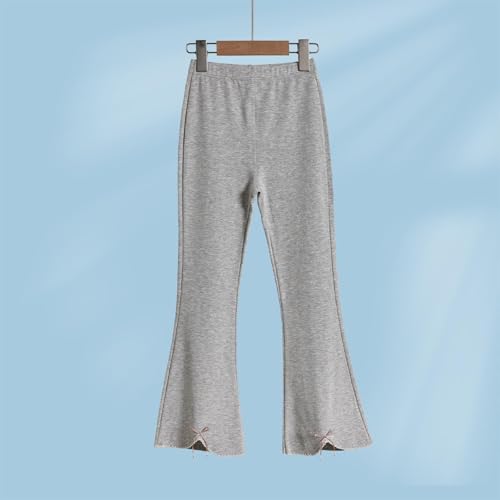 Girls Flare Leggings Stretchy Casual Basic Solid High Waisted Soft Cotton Bell Bottom Pants for Kids 2-13 Years3