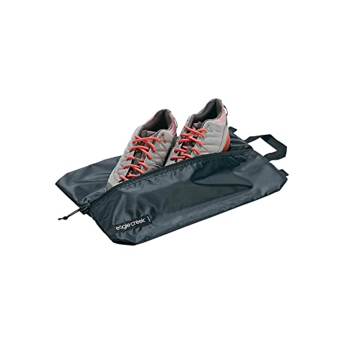 Eagle Creek Pack-It Isolate Shoe Bags for Travel - Ultra-Lightweight, Durable, Water-Resistant Ripstop Fabric with Self-Repairing Zipper and Easy Top Handle, Black