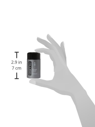 Hand holding the Osmo Power Dust container, showing its compact size.
