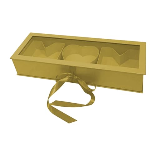 Boîte Cadeau Florale En Forme de Lettre 56x20x10.4 cm grand format avec couvercle
