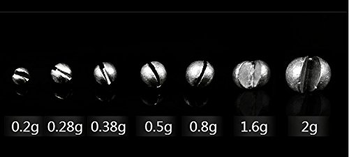 Fishcm Removable Split Shot Sinker Kit Pure Lead Sinkers Weights Fishing Tackle (5 Size/1 Box) #TOP5