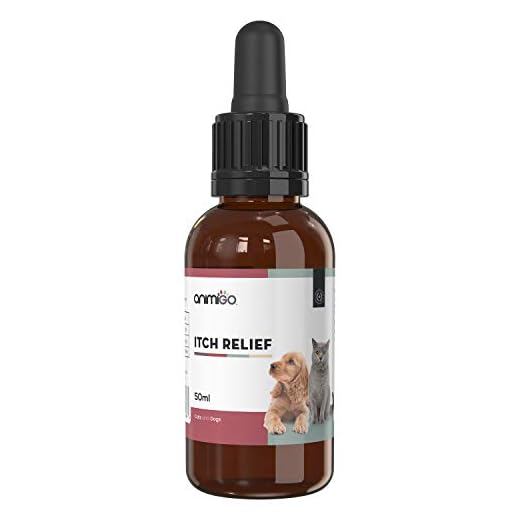 Animigo Anti Picor para Perros y Gatos | Suplemento Líquido Natural para Picores, Irritaciones y Síntomas de Alergia causados por Césped, Polen, Comida | con Ginkgo, Eufrasia y Ortiga | Gotero 50ml