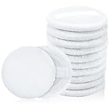 2.36 Inch Setting Puff Pads Round, 12 Pieces Powder Puffs, Soft Face Compact Powder-Puffs, Round Velour Face Makeup Powder-Pads, Powder-Puff Pads with Ribbon, Puff Pad for Loose-Powder Setting-Powder