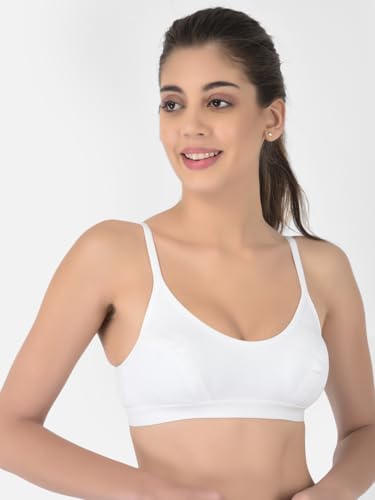 Image of Softline Women's 100% Cotton Wire-Free Non-Padded Bra Combo | Breathable & Soft Fabric | Full Coverage & Everyday Comfort (Pack of 2)