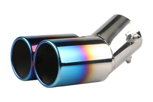 Embout d'échappement double sortie en acier inoxydable finition miroir