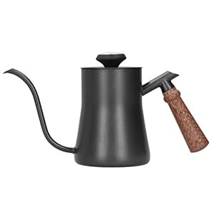 Oukens Schwanenhals-Kaffeetropfkessel 650ML Schwarz