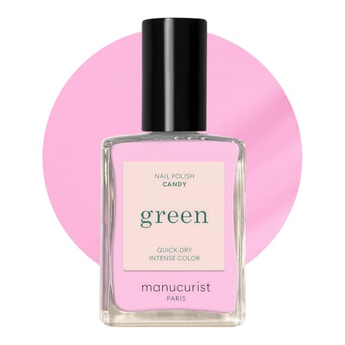 Manucurist - Green Esmalte de Uñas Candy - Pintauñas Rosa - Clásico 9-Free - Esmalte sin Toxicos - Vegano y Orgánico (83%) - Manicura Profesional - 15 ml