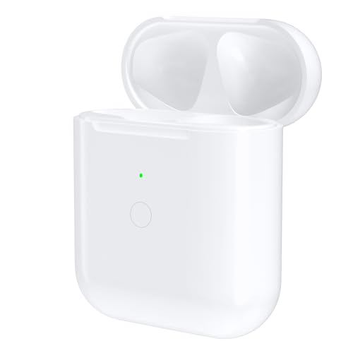 Compatible for AirPods 1st 2nd Gen Wireless Charging Case Wireless Charging Case Replacement for Airpod 1 2 Charging Case with Bluetooth Pairing Sync Button