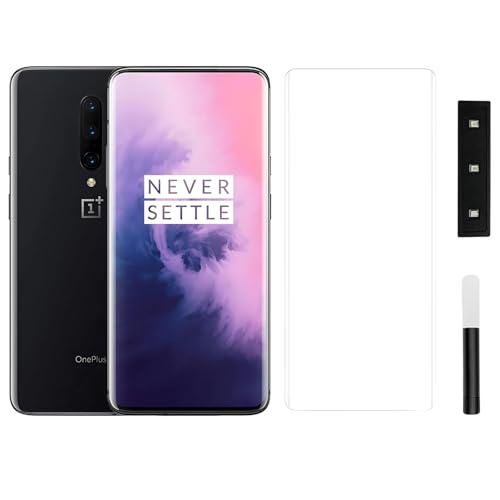 Image of Premium UV Tempered Glass Screen Protector Compatible For Oneplus 7 Pro /Oneplus 7T Pro Edge To Edge Coverage And Easy Installation Kit (Pack of 1)