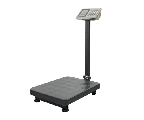 Escala Electrónica Comercial de La Plataforma, Balanza Digital Plegable, Báscula Profesional Multifuncional, Capacidad de Carga de hasta 300 kg, LCD, +/- 100 g, HDWR wagPRO-P300