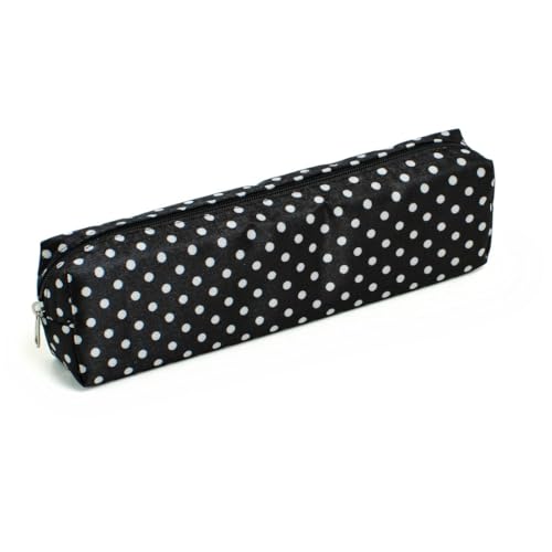 Estojo Escolar KIT Black and White – Retangular, Compartimento Unico, Cores Sortidas e Zíper Simples - Ideal para Canetas, Lapis e Material Escolar.