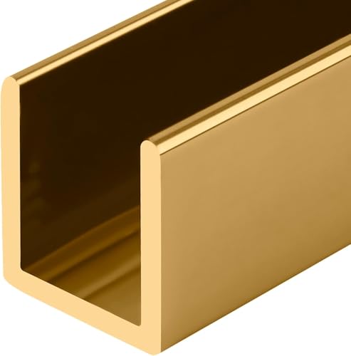 CRL Brite Gold Anodized 1/2" Fixed Panel Shower Door Deep U-Channel - 95 in long
