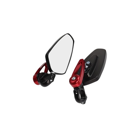 Rétroviseurs moto pour guidon 7/8" en balade urbaine rouge