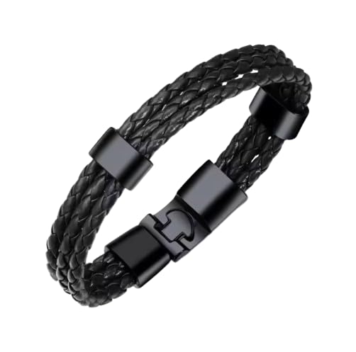 Fashion Frill Leather Bracelet For Men Trendy Black Colour Leather Bracelet For Boys Men Hand Bracelets Jewellery Gift For Him (B0D4J187KP) Amazon Price History, Amazon Price Tracker