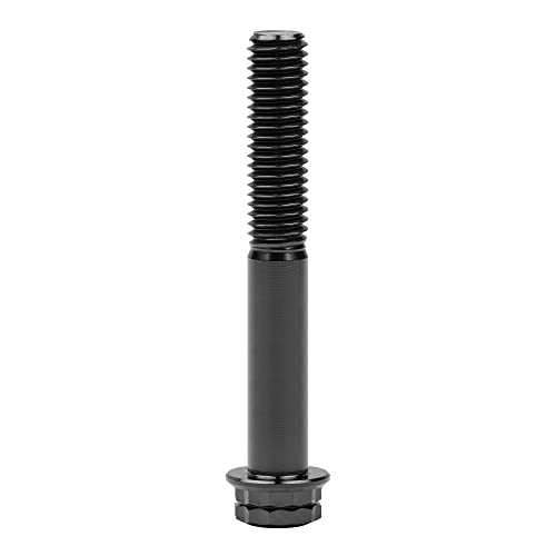 Image of Titanium Flange 12 Point Head M8 x15 20 25 30 35 40 45 50 55 60 65mm Screw Bolt Pack of 4 (M8x55mm, Black)