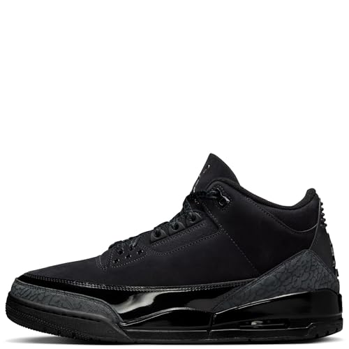 Mens Jordan 3 Retro Black Cat Lifestyle Shoes in Black/Dark Charcoal/Black by JORDAN