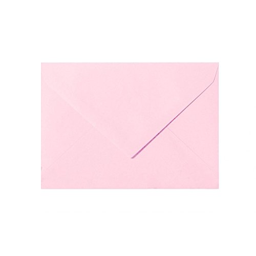 Lote de sobres para correo (100 unidades, 140 x 190 mm, con solapa triangular, 120 g), color rosa 08