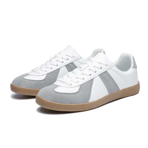 Leather Sneakers for Men, Lace-Up Low Top Sneakers for Men Fashion Loafer Zapatos para Hombre,Lace Up Comfortable Walking Shoes