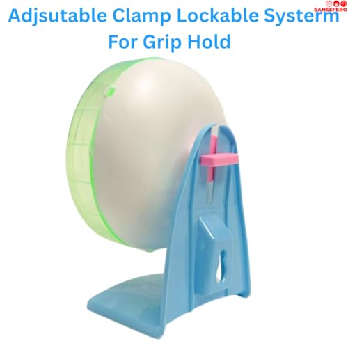 Image of SANSEFERO 6 inch Hamster Silent Spinner /Jogging Cum Exercise Wheel with Adjustable Stand for Hamster /Dwarf /Gerbil /Mice /Mouse (Random Colour)