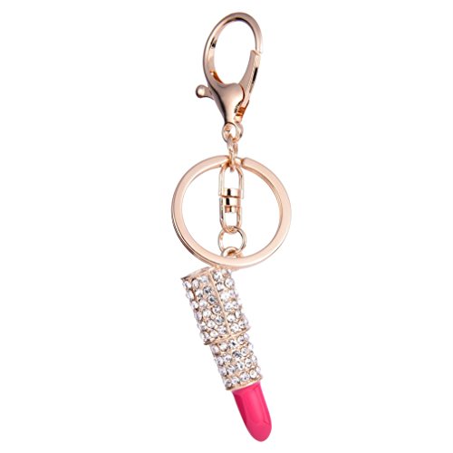 YAZILIND llavero anillo sexy pintalabios incrustaciones de diamantes de imitación de las...