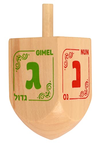 Izzy 'N' Dizzy 100 Natural Wood Dreidels Medium Bulk Pack #TOP2