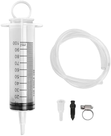 Lwuey Brake Bleed Kit, Hydraulic Disc Clutches Bleeding Kit 100ML Syringe 50cm Hose Oil Fluid Extractor Bleeder Tool Universal for Motorcycle Motorbikes Scooters Quads Brake System Repair Maintenance