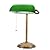 NISSAFORS Bankers Desk Lamp, Green Glass Shade, Vintage Desk Lamp with Pull Chain Switch, Retro Table Lamps for Home Office LED Bulb Included (Retro Gold+Green, Small)