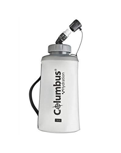 COLUMBUS Soft Flask 750ml with Handle, Bottiglia Unisex-Adulto, Bianco/Nero (Multicolore), 750 ml