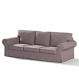Kollektion 100% Polyester Dekoria Ektorp 3-Sitzer Schlafsofabezug, ALTES Modell Sofahusse passend für IKEA Modell Ektorp braun-violett