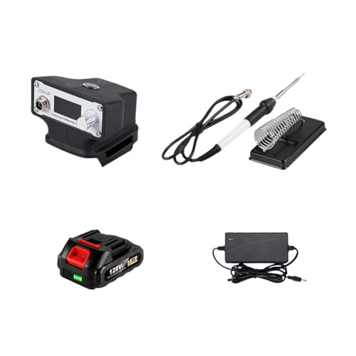 はんだごて セット 480℃ デジタル電気はんだごてキット 18V バッテリー用 温度調節可能 鉛フリー 鉛筆先 高速加熱ツール DIYや修理に多目的に使える(1 Battery)