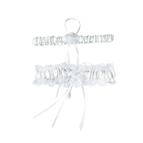 CALLARON 1 Par Boda rituals el ritual puntilla novia bride party wedding túnicas women elegante accesorios fiesta liga para mujer batas de baño para banda nupcial floral
