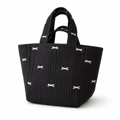 リボン ヌビバッグ トートバッグ サブバッグ マザーズバッグ イブル キルティング マチ付き 手持ち 軽い 軽量 大人 韓国 黒 ブラック CLAFTLAB SAIL [並行輸入品] - CRAFTLAB SAIL - 商品画像