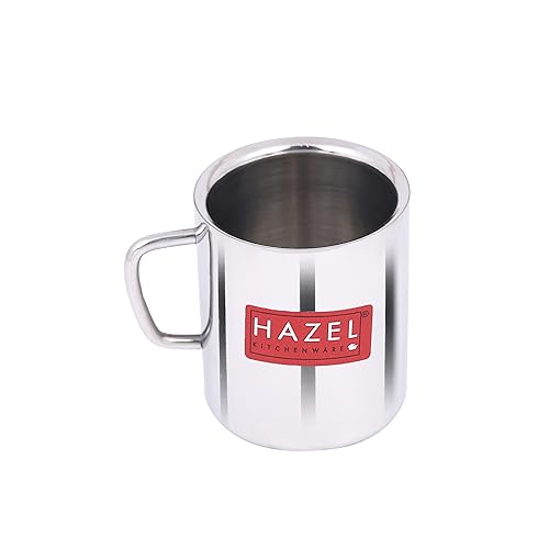 Image of HAZEL Stainless Steel Double Wall Green Tea Coffee Big Sobar Mug, 1 Pc, 210 ml