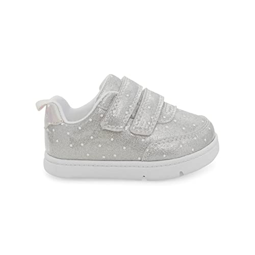 Carter's Every Step Baby Girls Neo2 First Walker Shoe, Silver, 3 Infant #TOP2