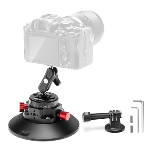 Neewer 6" Camera Suction Mount with Ball Head Magic Arm, Metal Car Mount for Camera/Action Camera/Phone, Air Pump Vacuum Suction Cup on Car or Window Glass with 1/4" 3/8" ARRI Mounting Holes, CA013