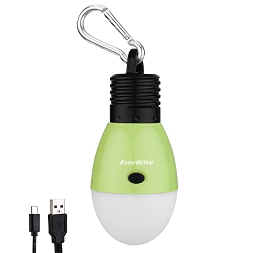 EverBrite Rechargeable Camping Light,Portable Tent Lantern,3 Lighting Modes, Hanging Tent Light Bulbs with Clip Hook for Hiking, Fishing, Backpacking, Emergency and More-Green -  ‎‎HANGZHOU GREATSTAR INDUSTRIAL CO.,LTD, E101104