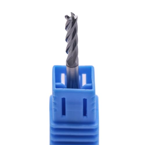 Image of 4 Flute Solid Carbide Square End Mill Set(5Pcs, 1 /8in), AlTiN Coated | 35 Helix, 1 /8 inch Cutting Dia, 1 /8 inch Shank Dia, 1 /2 inch LOC, 1-1 /2 inch OAL For Milling Alloy Steel, Hardened Steel, Iron, Copper