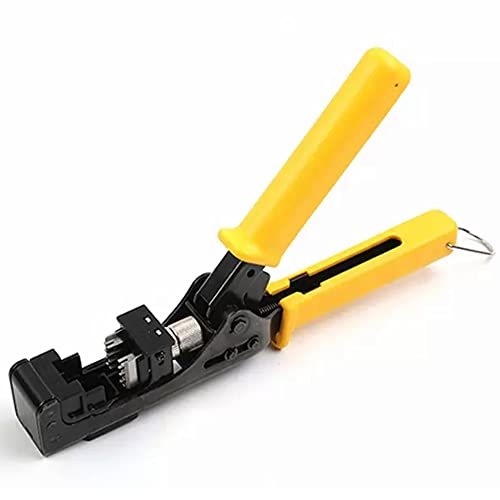 Yankok [90 Degree Keystone Jack Punch Down Tool] 5098Y SPECIFIC MODULAR FIT CAT5/5e and CAT6/6A Adapter Fast Termination Crimper, One Hand Operation with Quick Lock Yellow by Yankok - Used condition - US$15.44
