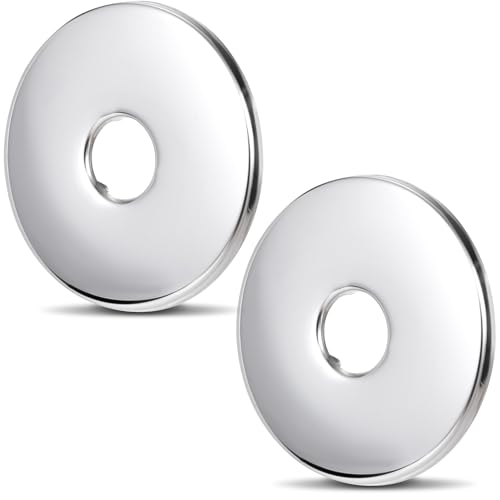Lekgavd 2 Packs 3.15' Round Shower Arm Flange, Stainless Steel Shower Escutcheon Plate, Large...